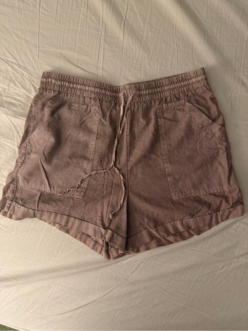 Universal Threads Linen Blend Drawstring Shorts • Size XL • Tan/Beige
